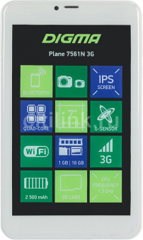 Планшет DIGMA Plane 7561N 3G, 1GB, 16GB золотистый